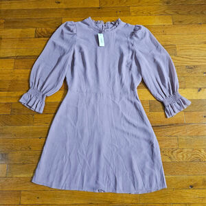 Wilfred Lavender Ruffle Neck Mini Dress Size 4